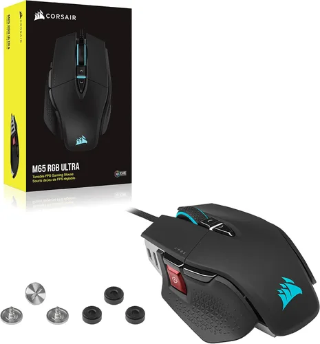 Vista 8 de Corsair M65 RGB Ultra Tunable FPS Gaming Mouse Marksman Sensor óptico de 26,000 DPI, interruptores ópticos, tecnología de hiperprocesamiento AXON
