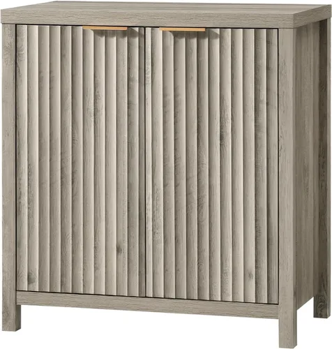Vista 15 de OAKHAM HOME Oxford Storage Cabinet Fluted Sideboard Buffet with Adjustable Shelves Modern Accent Console Credenza for Hallway, Living Room, Entryway