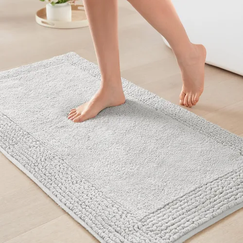 Vista 30 de Madison Park Splendor - Alfombra de baño reversible 100% algodón con mechones - 3000 GSM calidad hotelera lujosa felpa de pelo medio alfombrilla