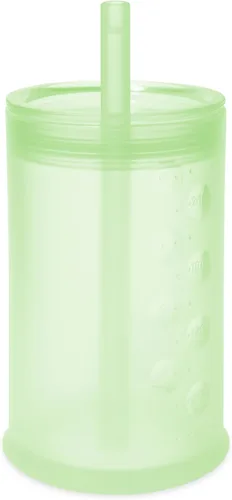 Vista 12 de Olababy Taza de entrenamiento de silicona con tapa con popote Taza para beber agua para bebés 6+ meses de bebé a 12-18 meses Taza para beber