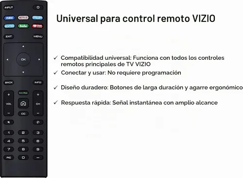Vista 3 de XRT136 - Control remoto de repuesto para todos los televisores inteligentes VIZIO LED LCD HD 4K UHD HDR