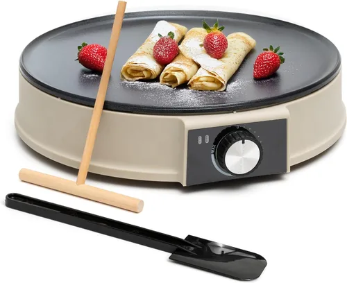 Vista 15 de Moss & Stone Máquina Eléctrica para Crepas – Sartén Portátil para Crepas de 8" Antiadherente con Plato de Inmersión, Apagado Automático, Interruptor