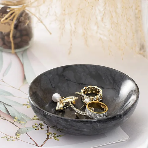 Vista 4 de CM CHIC MONDAY Plato de joyería de mármol - Soporte para anillos, Mármol