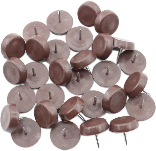 Vista 10 de 50 almohadillas redondas de nailon para muebles, resistentes para clavos en muebles, protectores de suelo de madera dura para silla, mesa Negro