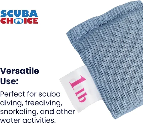 Vista 5 de Scuba Choice Pesas de malla suave para control de flotabilidad, duraderas, ajustables y cómodas para bolsillos de cinturón de peso para buceo