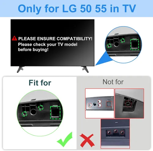 Vista 3 de Soporte de TV de 50 y 55 pulgadas para LG TV Legs para 50UR/55UR 55UR8000 55UR8000AUA 55UR8050AUA 55UR8020PSB 55UR8040PSBC 50UR8000 50UR8050AUA
