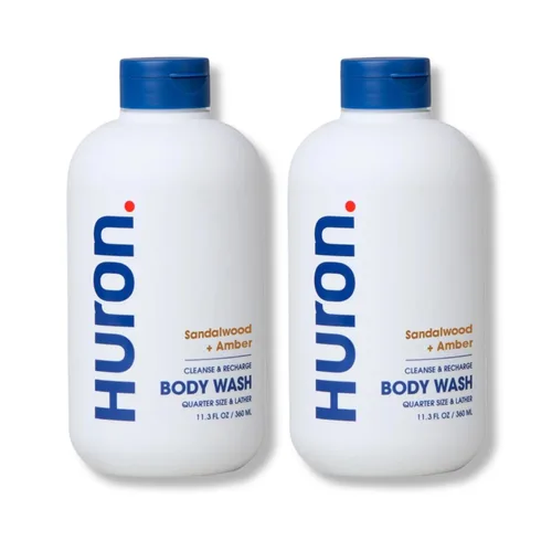 Vista 12 de Huron Gel de baño hidratante para hombre – Aroma fresco y vigorizante de cítricos, eucalipto, menta y verduras aromáticas – Hecho con aceite