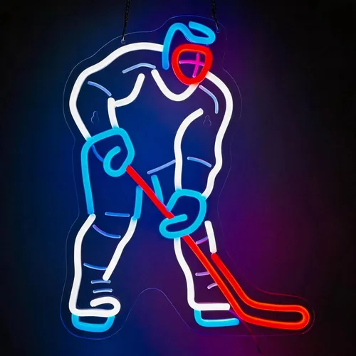 Vista 11 de Letrero de neón de jugador de béisbol, luz LED regulable de béisbol y decoración de pared para dormitorio de niños, cueva de hombres y fiestas