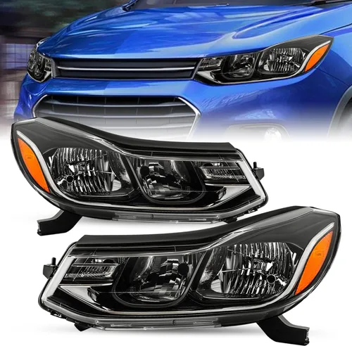 Vista 8 de SOCKIR Conjunto de faros delanteros Compatible con 2017-2022 Chevy TRAX sin DRL LED, no proyector, halógeno de reemplazo estilo OE, lámparas