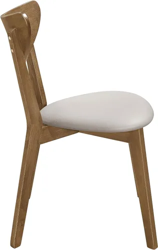 Vista 11 de Silla Bentwood para comedor con cojín y asiento tapizados, diseño escandinavo moderno de mediado de siglo, por Coaster Home Furnishings, (juego de 2)