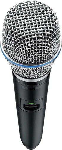 Vista 10 de Shure Transmisor de mano GLXD2+/B58 con cápsula de micrófono vocal BETA 58A - para uso con sistemas de micrófono inalámbrico digital de doble banda