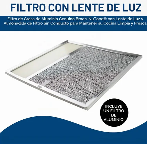 Vista 2 de Broan-Nutone BP57 filtro para campana de extracción, hecho de aluminio, con lentes para luz, BP57
