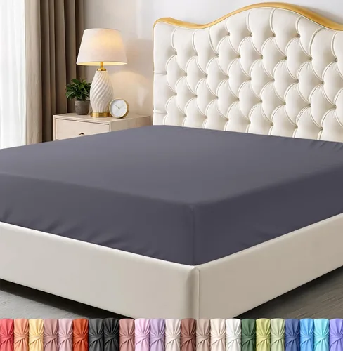 Vista 9 de Utopia Bedding - Paquete a granel de 2 sábanas bajeras ajustadas de microfibra cepillada suave con bolsillos profundos, resistentes al encogimiento