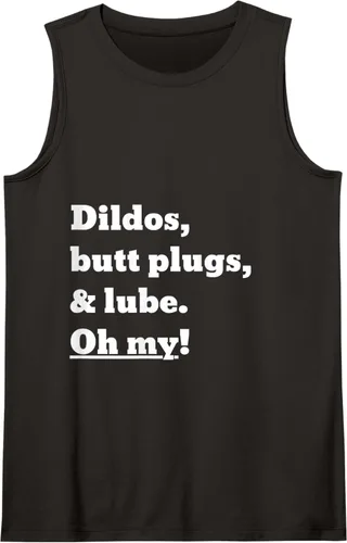 Vista 13 de Consoladores, tapones y lubricante. ¡Oh my! Camiseta sin mangas, Negro, S