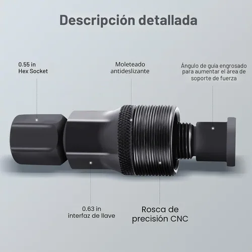 Vista 3 de Extractor de manivela para bicicleta, herramienta de extracción de manivela para bicicleta, herramienta de extractor de manivela para manivelas