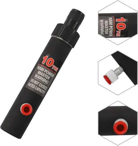Vista 5 de Gato hidráulico portátil de 10 toneladas tipo cilindro, gato de reparación de carrocería para automóviles, camiones y equipo pesado, herramienta