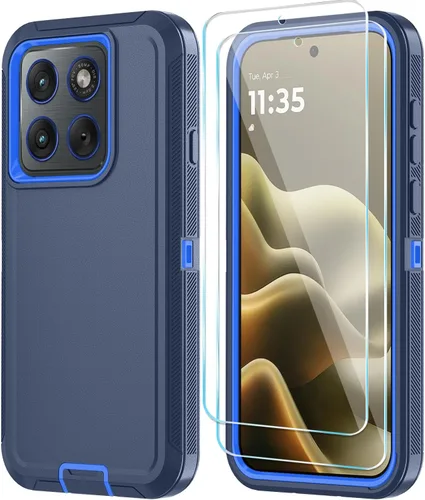 Vista 15 de Qinmay Funda para teléfono Motorola Moto Edge 5G 2026, color negro y gris NegroGris