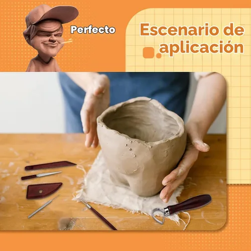 Vista 6 de Kit de herramientas de cerámica, juego de herramientas de arcilla, kit