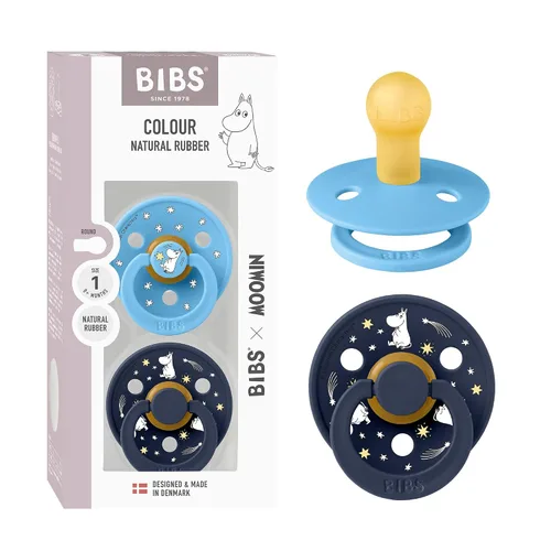 Vista 11 de Moomin x BIBS - Chupete de color, 0 a 6 meses, paquete de 2, redondo Marfil/rosa polvoriento