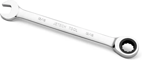 Vista 11 de Jetech Llave combinada de trinquete de 1 pulgada, SAE, engranaje de 72 dientes, grado industrial, extremo de caja de 12 puntos, acero Cr-V forjado
