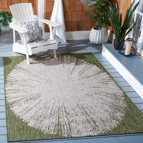 Vista 18 de Safavieh Courtyard Collection CY8893 - Alfombra decorativa para interiores y exteriores, no desprende pelusa, fácil de limpiar, 2 x 3 pies 7 beige