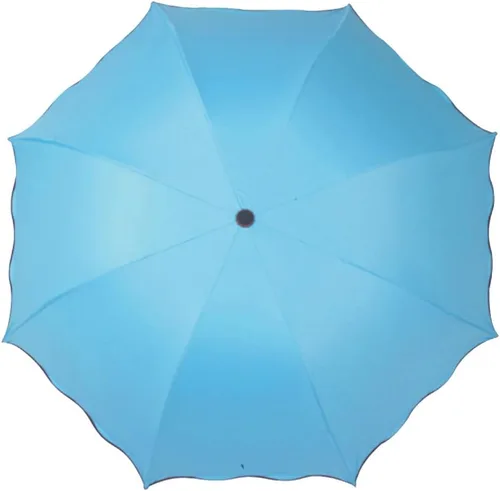 Vista 2 de Viaje Plegable Paraguas Compacto Sombrillas de lluvia de sol sombrilla con Met Water blomssom blooming material parasol Azul