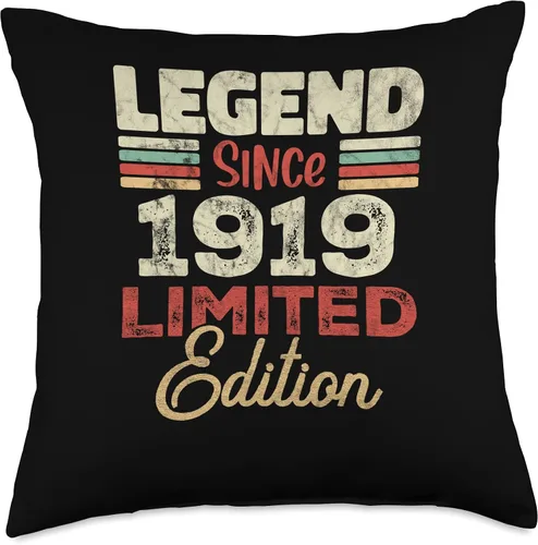 Vista 4 de 104th Birthday 104 Year Old Since 1919 Limited Edition Throw Pillow