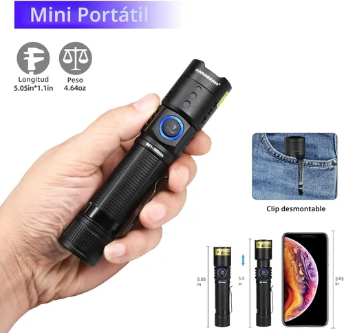 Vista 4 de DARKBEAM Linterna UV 365nm LED de luz negra, linternas ultravioleta UV 365 NM (azul)