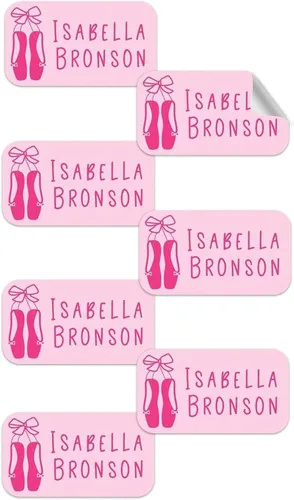 Vista 12 de Label Daddy Etiquetas de nombre personalizadas para niñas, etiquetas de nombre impermeables de tamaño individual para niños, sin planchado y Mariposa