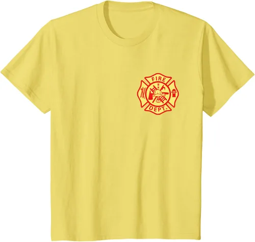 Vista 82 de Camiseta con logotipo de bomberos con símbolo de bombero, Negro