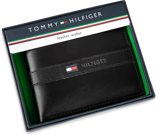 Vista 9 de Tommy Hilfiger Billetera plegable clásica para hombre con ventana de identificación y múltiples ranuras para tarjetas