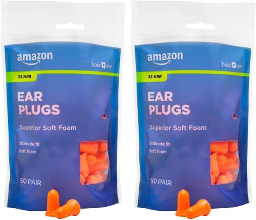Vista 7 de Amazon Basic Care Tapones para los oídos de espuma suave, 100 unidades (1 paquete de 50 pares)