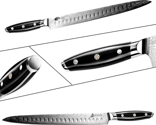 Vista 4 de Cuchillo de chef Black Hawk, cuchillo para pelar, cuchillo Nakiri, cuchillo para cortes en rebanadas, cuchillo para picar/cortar, cuchillo para pan