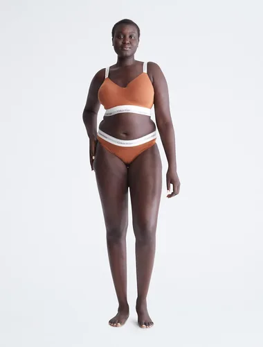 Vista 4 de Calvin Klein Bralette moderno de algodón Naturals con forro ligero para mujer