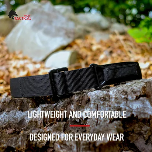 Vista 3 de WOLF TACTICAL Everyday Riggers Belt - Cinturón táctico de nailon de 1.75 pulgadas para CQB, CCW
