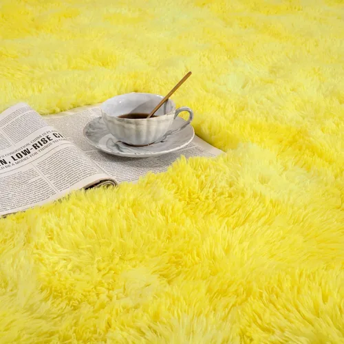 Vista 65 de Softlife Alfombra naranja para dormitorio, alfombra de felpa esponjosa para sala de estar para niñas, alfombra lanuda para niños, alfombra suave