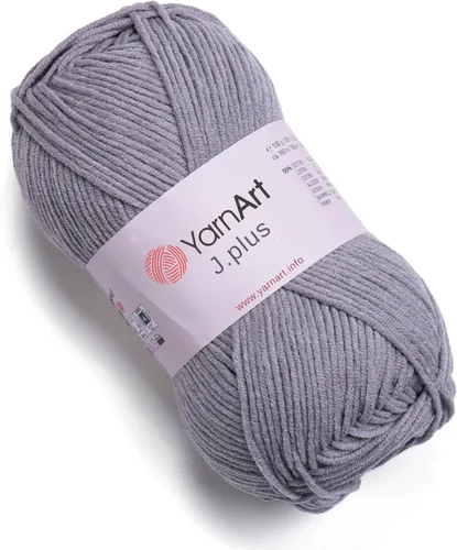 Vista 3 de YarnArt Jeans Plus - Hilo de mezcla de algodón suave, 100g (3.5 onzas), 160m (174 yardas), 55% algodón, 45% acrílico, grosor medio #4, ideal