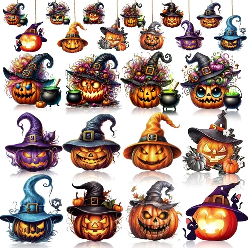 Vista 15 de 12 piezas de adornos colgantes de otoño, hoja de arce, calabaza, decoraciones de árbol, piña, fruta, diseño de Acción de Gracias, adorno lindo