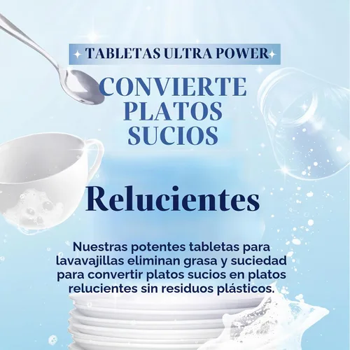 Vista 2 de Cleancult Ultra Power - Cápsulas de detergente para lavavajillas para un brillo ultrabrillante sin manchas, todo en uno, sin desperdicio
