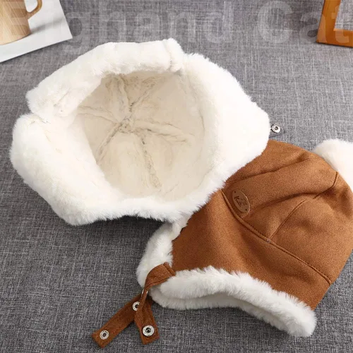 Vista 4 de IIG Gorra de soldado de invierno Ushanka con orejeras unisex para niños