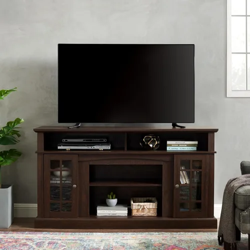 Vista 14 de Farmhouse Classic Media - Soporte de TV antiguo para TV de hasta 50 pulgadas con espacio de almacenamiento abierto y cerrado