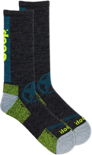 Vista 2 de Jeep Men's Wool Blend Logo Crew Socks-1 Pair Pack-Moisture Wicking and Breathable Mesh Zones