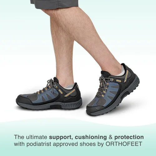 Vista 2 de Orthofeet Zapatos de senderismo ortopédicos impermeables Avalon para hombre