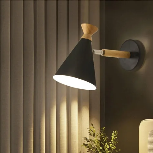 Vista 7 de Metal Shade Wall Sconce, Modern Bedside Wall Lights Reading Lamps Compatible with Bedroom Bedside Living Room Study Library Indoor Lighting