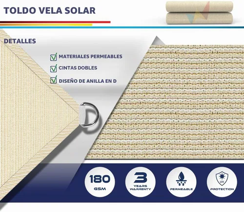 Vista 3 de Windscreen4less - Toldo rectangular de 8 x 12 pies para exteriores, bloquea los rayos ultravioleta, para patio trasero, porche, pérgola, terraza