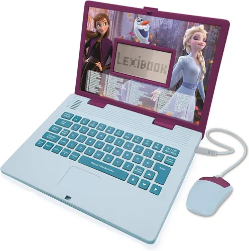 Vista 2 de Lexibook Disney Frozen 2 - Portátil educativo y bilingüe alemán/inglés - Juguete para niñas con 124 actividades para aprender, jugar juegos y música