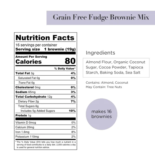 Vista 2 de Stellar Eats Mezcla para hornear brownie sin cereales Sin gluten, sin lácteos, a base de plantas, apta para paleo, endulzada naturalmente
