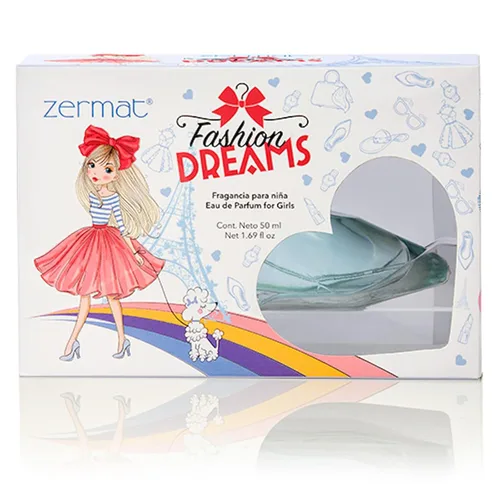 Vista 5 de Zermat, Perfume para niña, sueños de moda, floral - aroma afrutado, 1.69 onzas líquidas, perfume para niñas