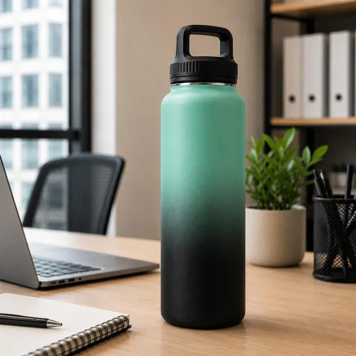 Vista 113 de SIPX™ Botella de Agua Aislada de 18 oz con 3 Tapas – Acero Inoxidable a Prueba de Fugas, Triple Aislamiento – Frío 24 Horas/Caliente 12 Horas – Negro