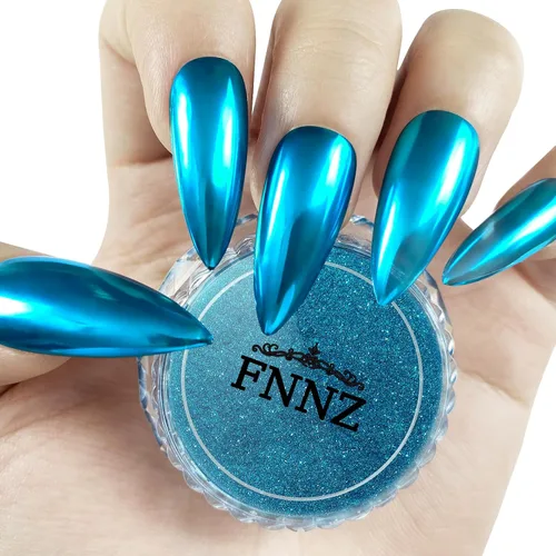 Vista 10 de FNNZ Polvo de uñas cromado, pigmento metálico de polvo de uñas efecto espejo de alta calidad, arte de uñas, polvo con purpurina para San Valentín